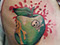 neo traditional tattoo, poison apple, tattooed women, thigh tattoo, sexy