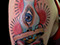 neo traditional sacred heart lamp oil&nbsp; all seeing eye new school color colour tattooed woman